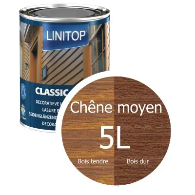 LINITOP CLASSIC ACRYL : Lasure bois décorative (pour les portes, huisseries, fenêtres, poutres, lambris...en bois) - Réf. L1218