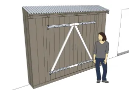 Un appentis à outils en gris foncé : Variante 8C