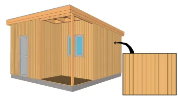 Revêtement vertical à recouvrement