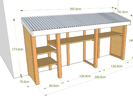 Dimensions générales de ma cabane