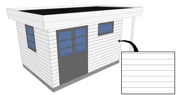 Bardage bois de couleur blanche