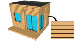 Bardage horizontal à claire-voie