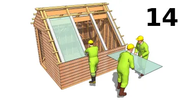 Pose des plaques en polycarbonate