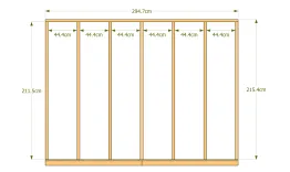 Dimensions ossatures mur DERRIERE