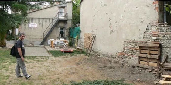 L’emplacement de la future cabane, avant