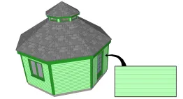 Bardage bois de couleur verte