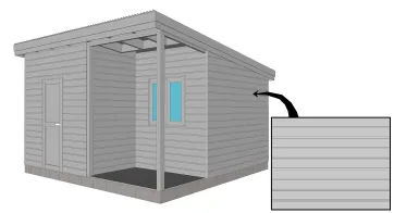 Bardage bois de couleur grise