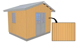 Revêtement vertical à recouvrement