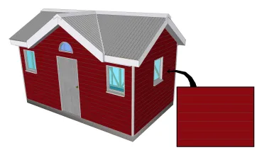 Bardage bois de couleur brune