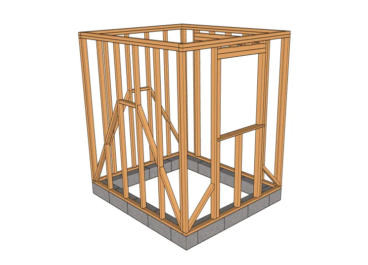 Vue ossature latérale DROITE