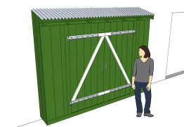 Un appentis à outils en vert foncé : Variante 8C