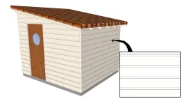 Bardage bois de couleur blanche