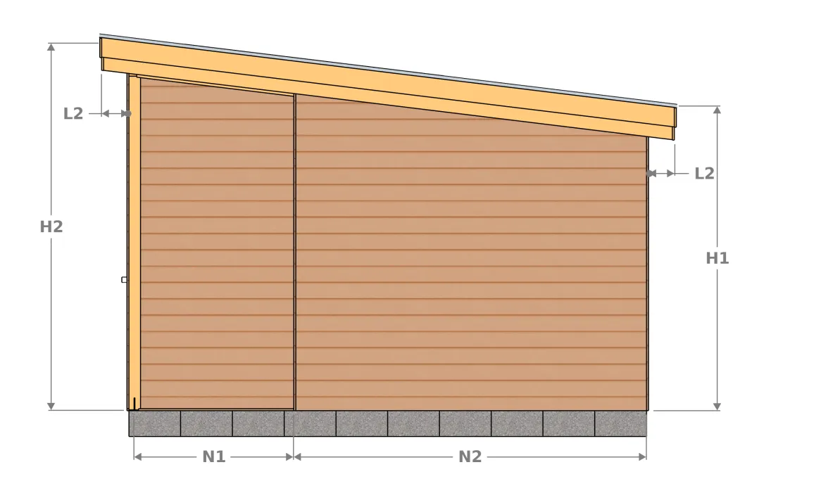 Vue façade latérale gauche