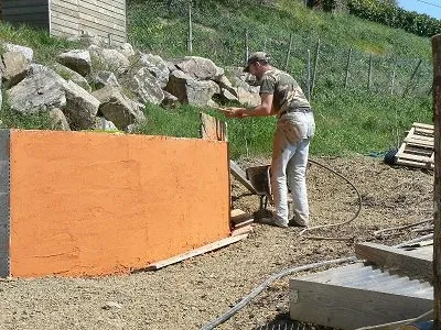 Dallage et enduit mural