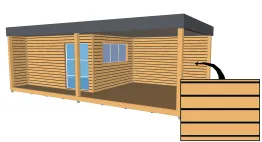 Bardage horizontal à claire-voie