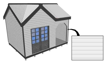 Bardage bois de couleur grise