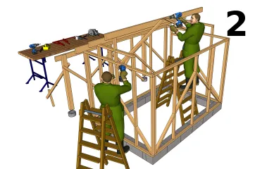 Poser les bras de contreventement 