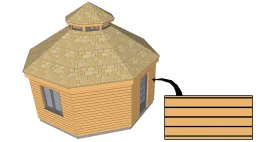 Bardage horizontal à claire-voie