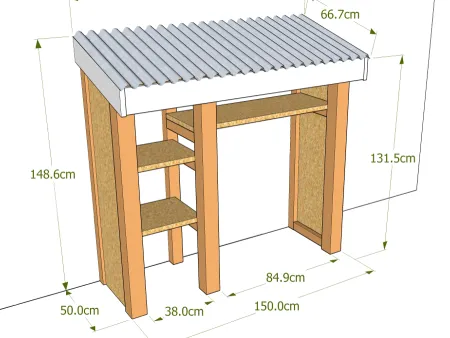 Dimensions générales de ma cabane