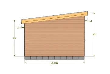 Dimensions façade latérale droite