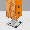 Pieds de poteau en âme avec platine - Réf. PPS230