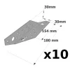Patte de solivage trapézoïdale gauche - Réf. PSTG180/30/1.5_10