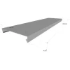 Couvertine d'acrotère plate - Gamme 400 - Aluminium 10/10 - Longueur 1000mm - Réf. CP10-400-1000