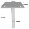 Pieds de poteau à sceller simple platine - Réf. PPSP130